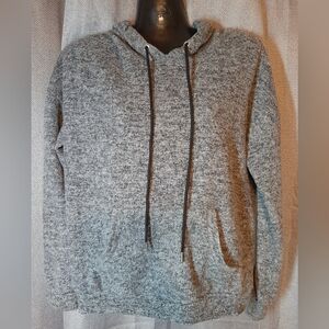 Lily White Gray Hoodie Sweatshirt Size LARGE Super Soft and Lightweight